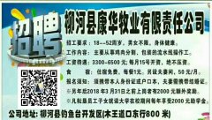 柳河縣康華牧業(yè)有限公司招聘普工