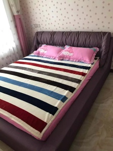 品牌布藝 床便宜出售   cbd牌九成新